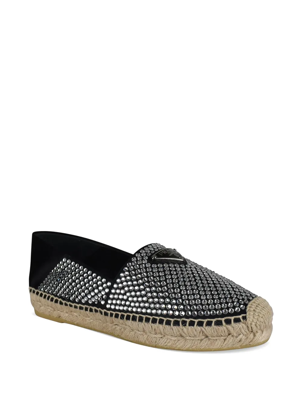 Prada Espadrilles verfraaid met kristallen Zilver