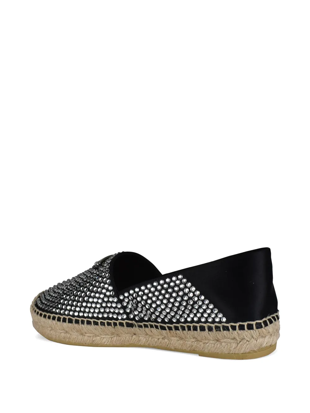 Prada Espadrilles verfraaid met kristallen Zilver