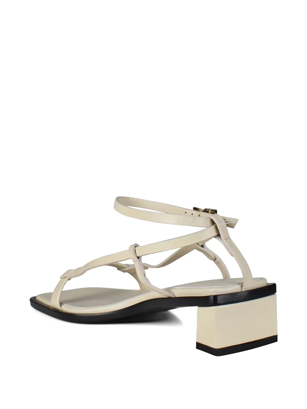 Anest Collective Leren sandalen met gekruiste bandjes Beige