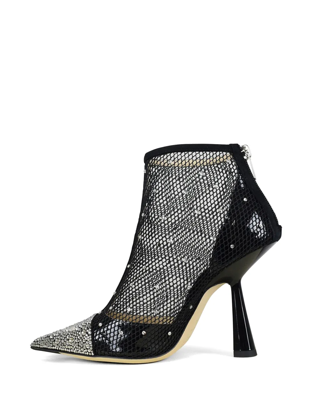Jimmy Choo Kix enkellaarzen verfraaid met kristallen Zwart