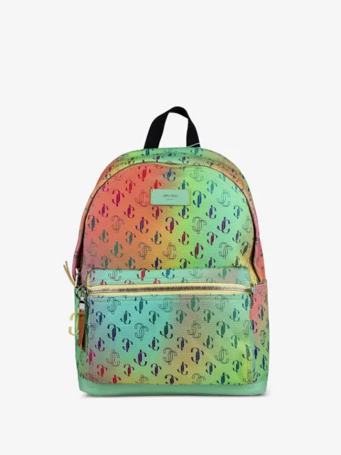 Jimmy Choo monogram zip leather backpack