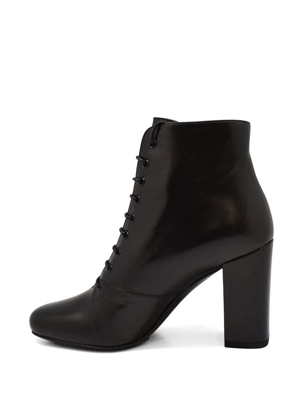 Saint Laurent Enkellaarzen met veters Zwart