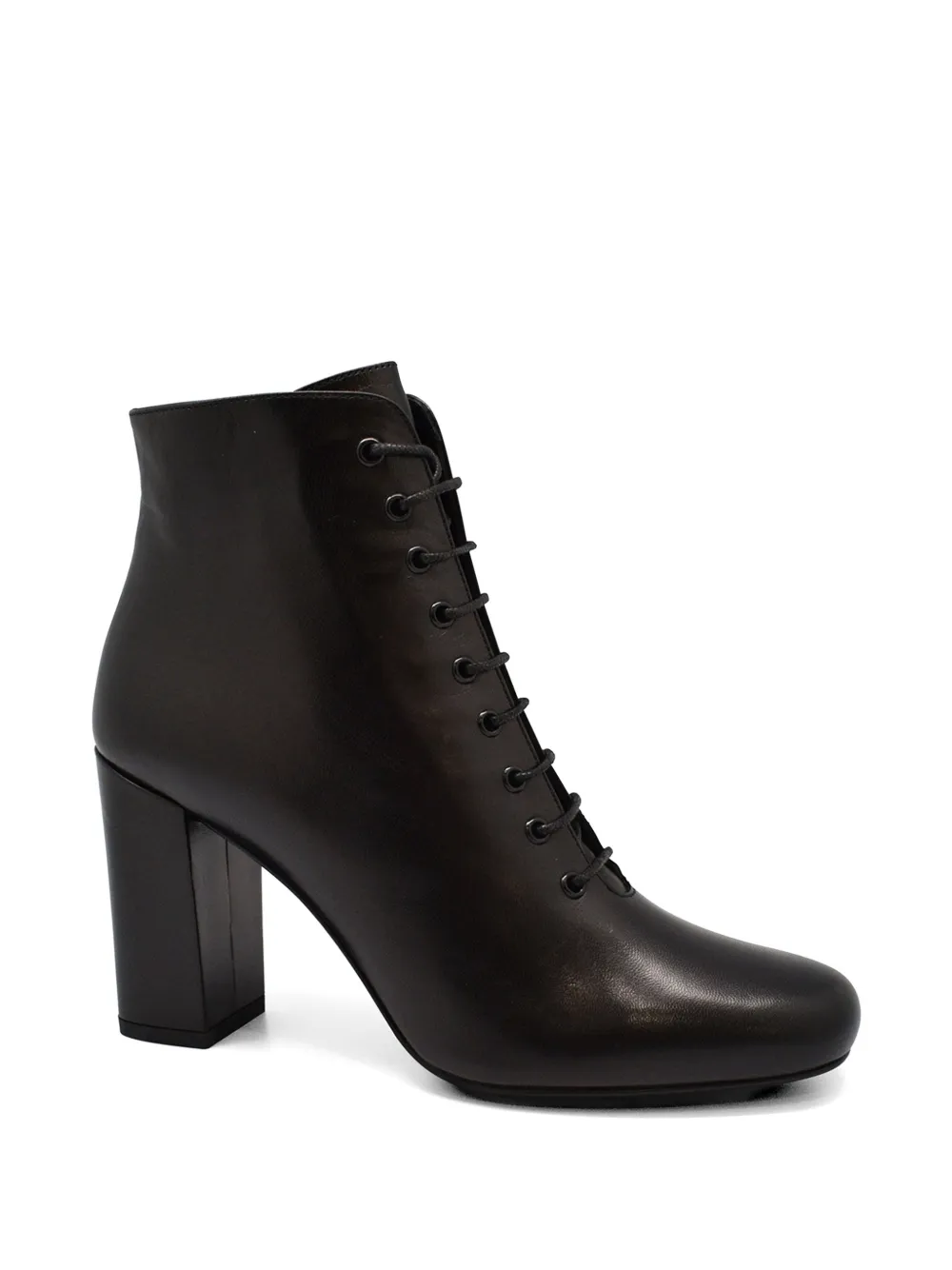 Saint Laurent Enkellaarzen met veters Zwart