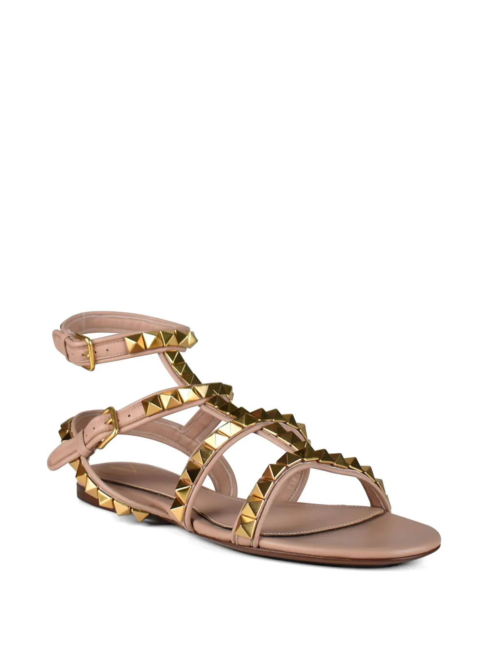 Valentino Garavani Rockstud sandalen met bandje Roze