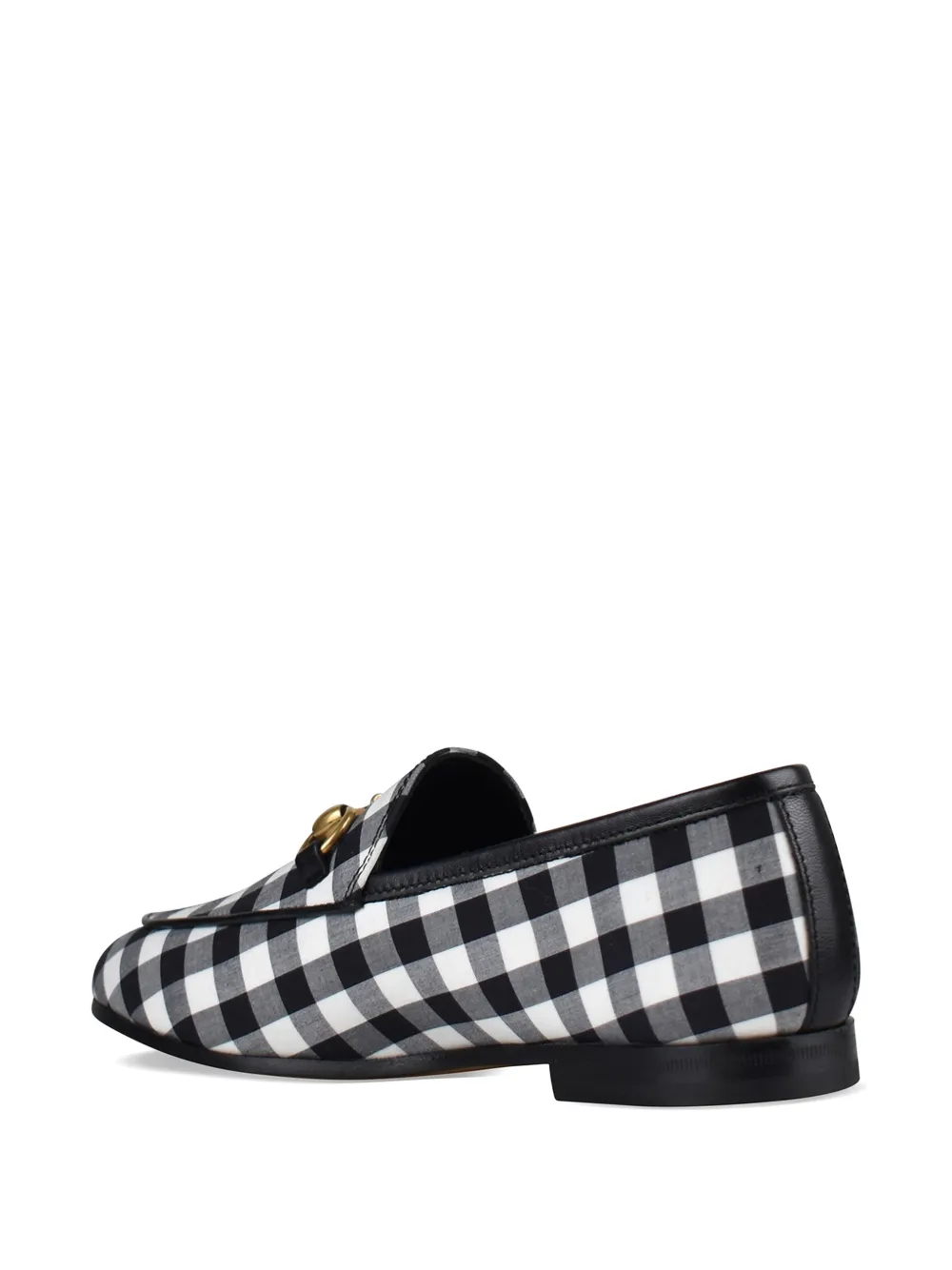Gucci Horsebit gingham loafers Zwart