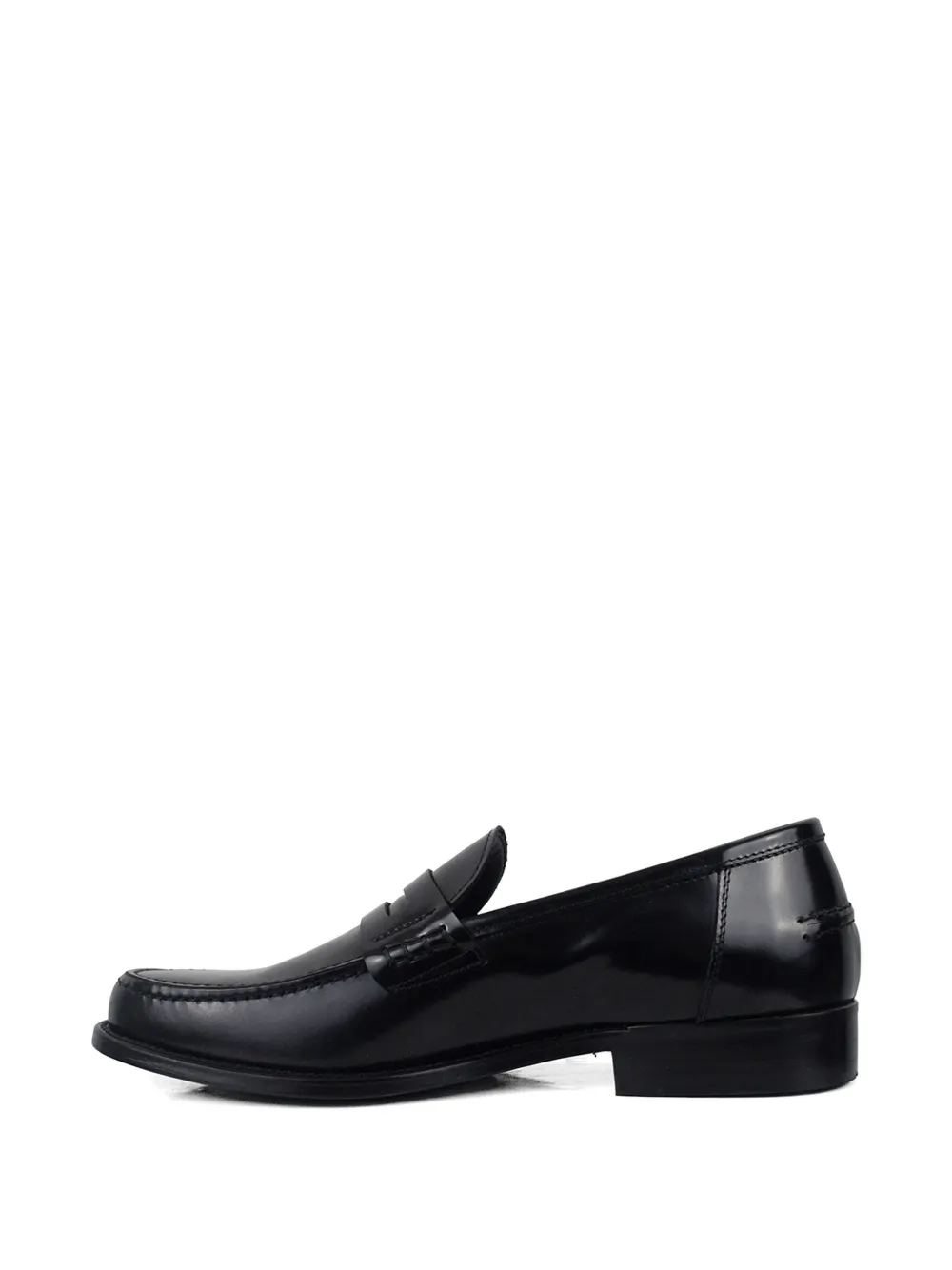 Alberto Fasciani Glanzende leren loafers Zwart