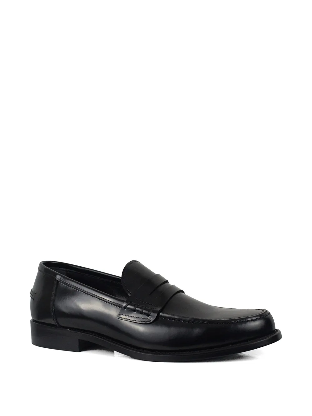 Alberto Fasciani Glanzende leren loafers Zwart