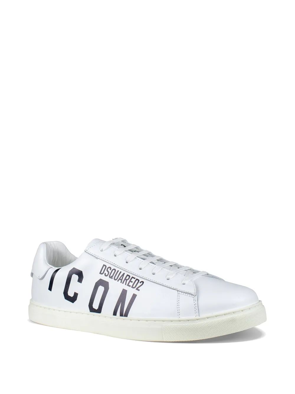 DSQUARED2 Icon leren low-top sneakers Wit