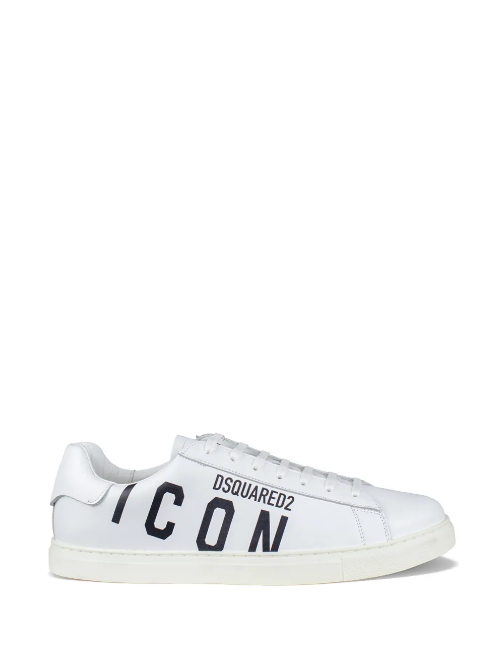 DSQUARED2 Sneakers Iconic in pelle - Bianco