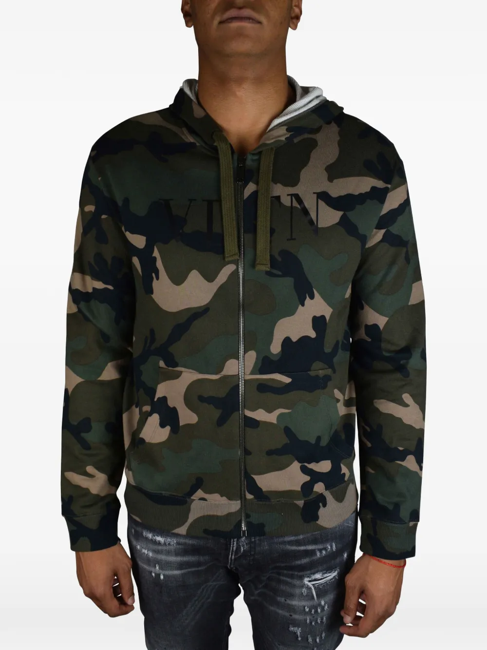 Valentino Garavani Hoodie met camouflageprint Groen