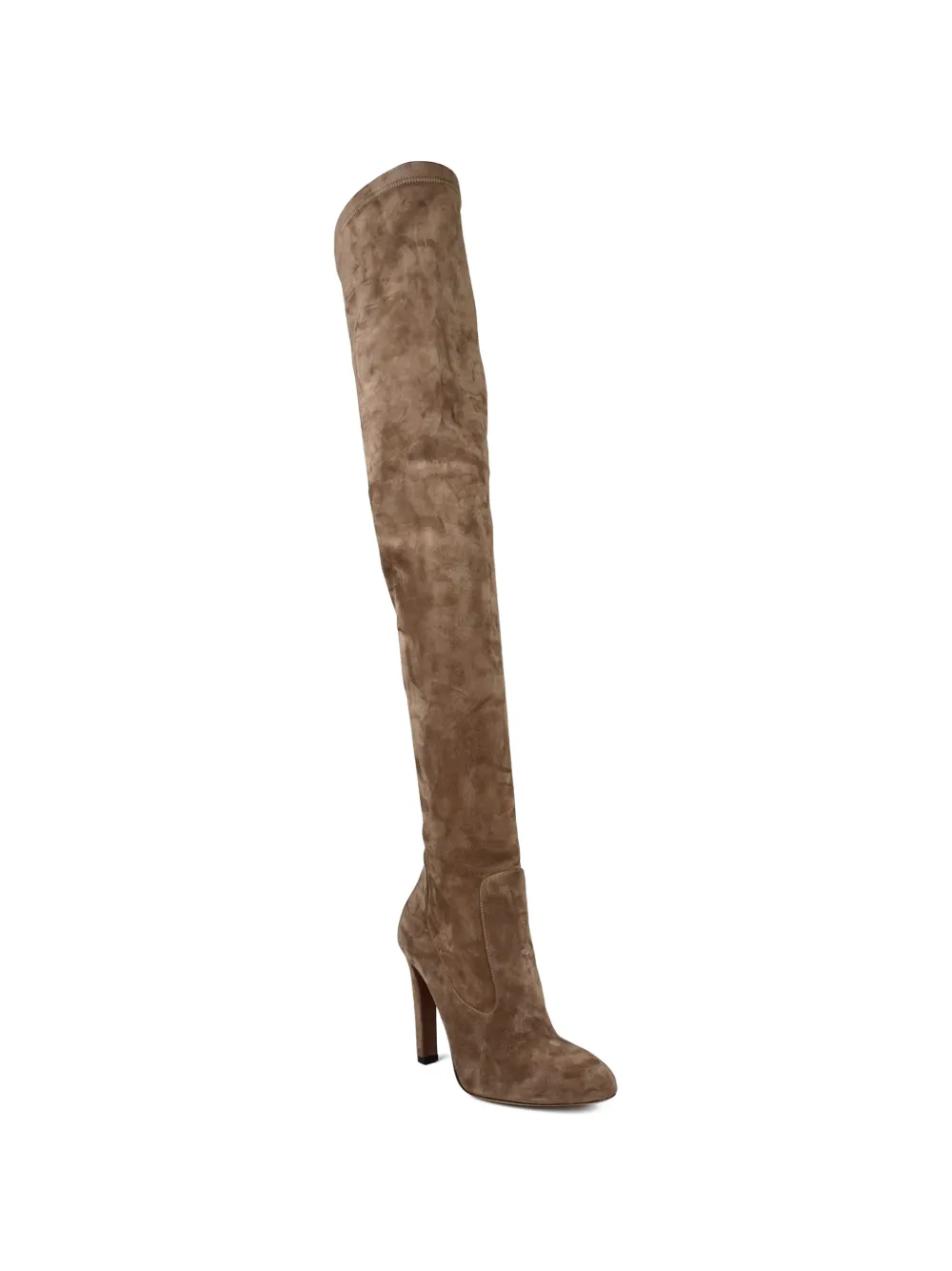 Lauren Ralph Lauren Overknee laarzen met ronde neus Bruin