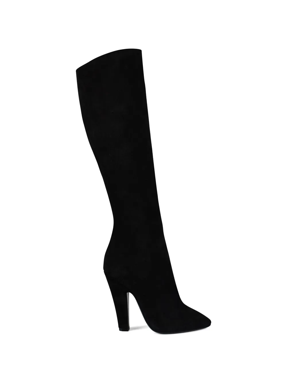 Saint Laurent Almond-toe Boots In Black