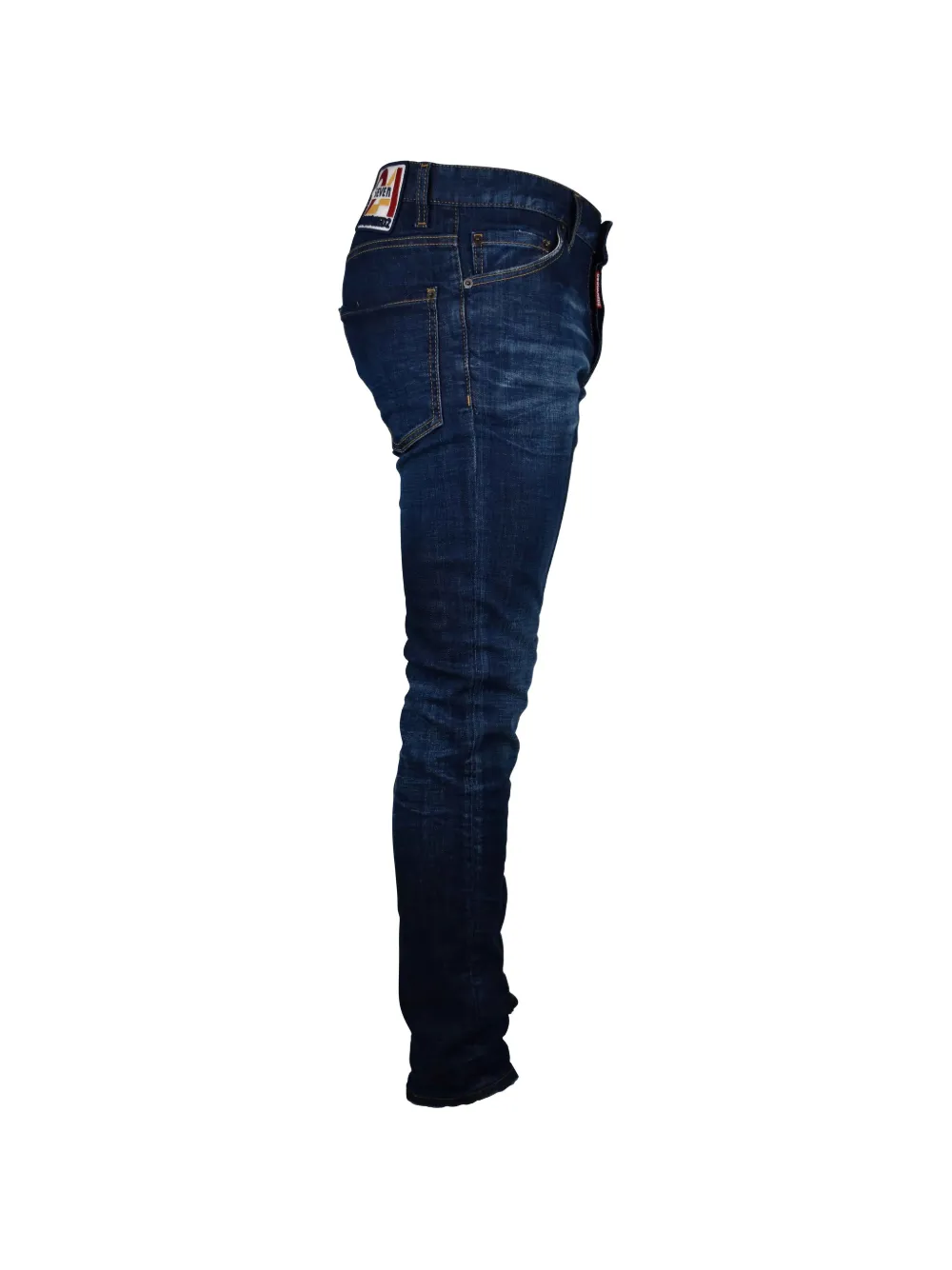 Dsquared2 Denim Jeans Belt Loops Contrast Stitching Pockets In Blue