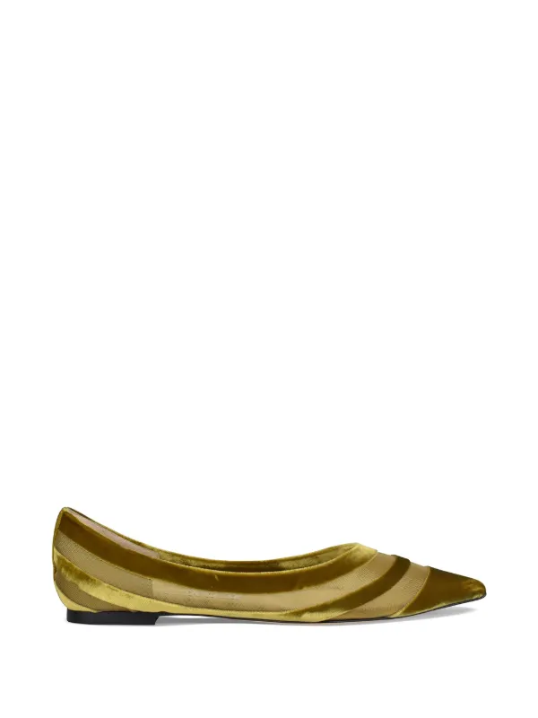 Jimmy Choo Love Ballet Flats in Green