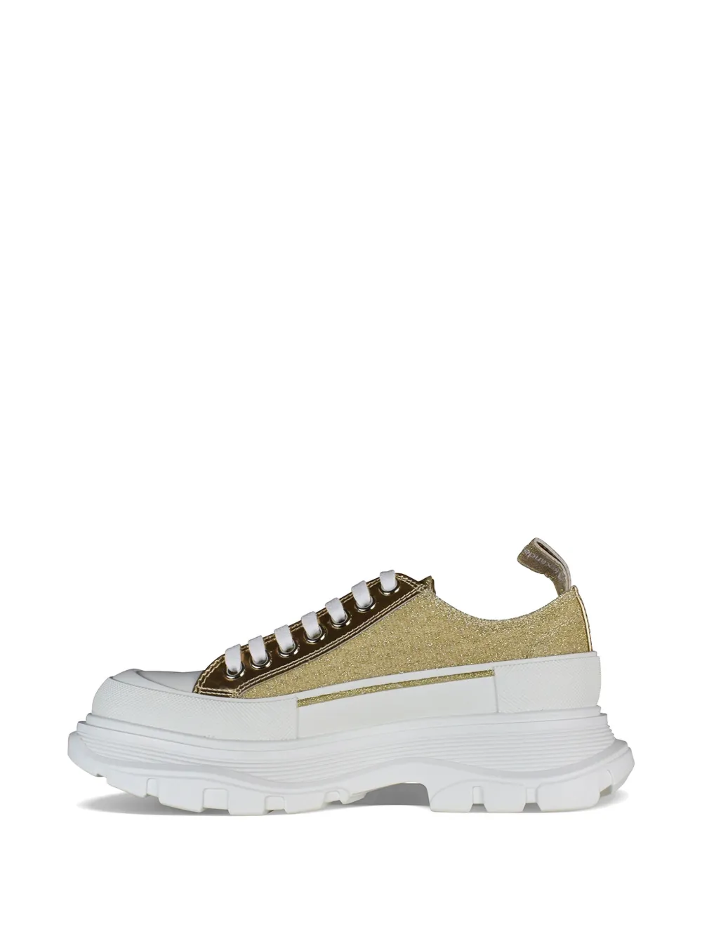 Alexander McQueen Tread Slick sneakers met glitter Goud