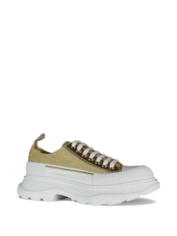 Alexander McQueen Tênis Tread Slick Com Brilho | Dourado | FARFETCH BR