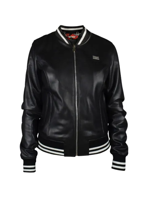 Philipp Plein elasticated trim bomber jacket