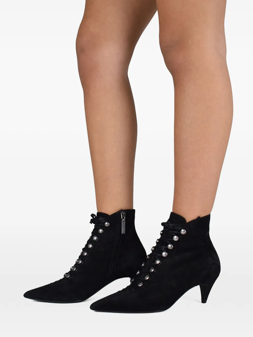 Saint Laurent Laarzen met puntige neus Zwart