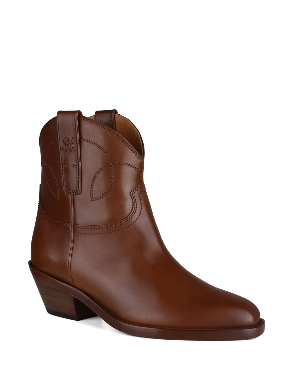 Lauren Ralph Lauren Jayme decorative-stitch cowboy boots Bruin