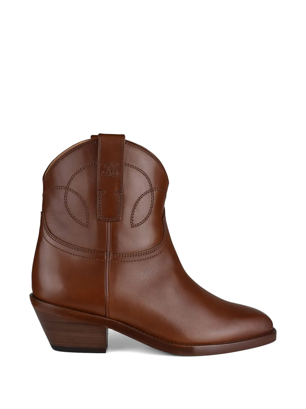 Lauren Ralph Lauren Jayme decorative-stitch cowboy boots Bruin