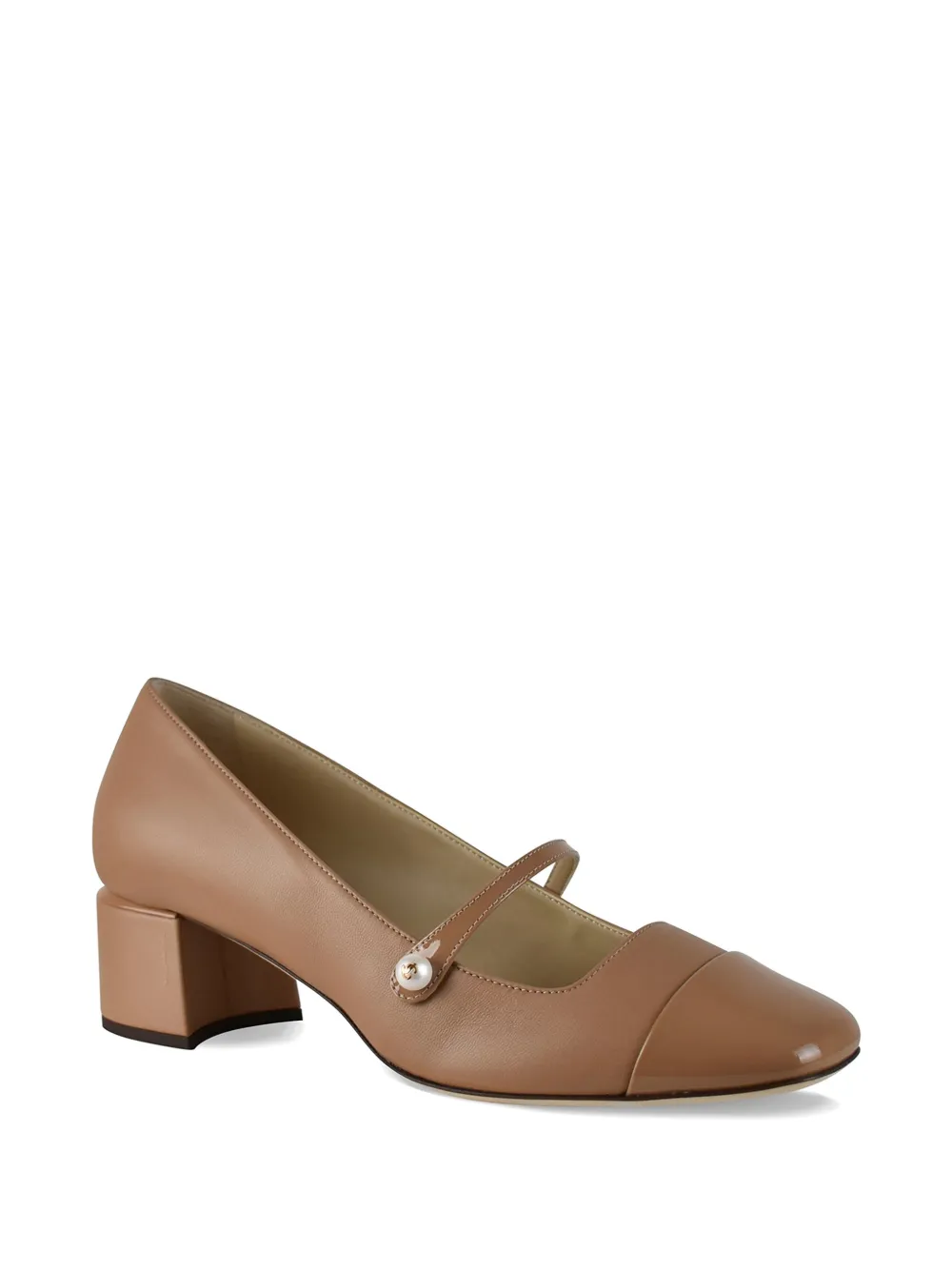 Jimmy Choo Elisa pumps met vierkante neus en parel Beige