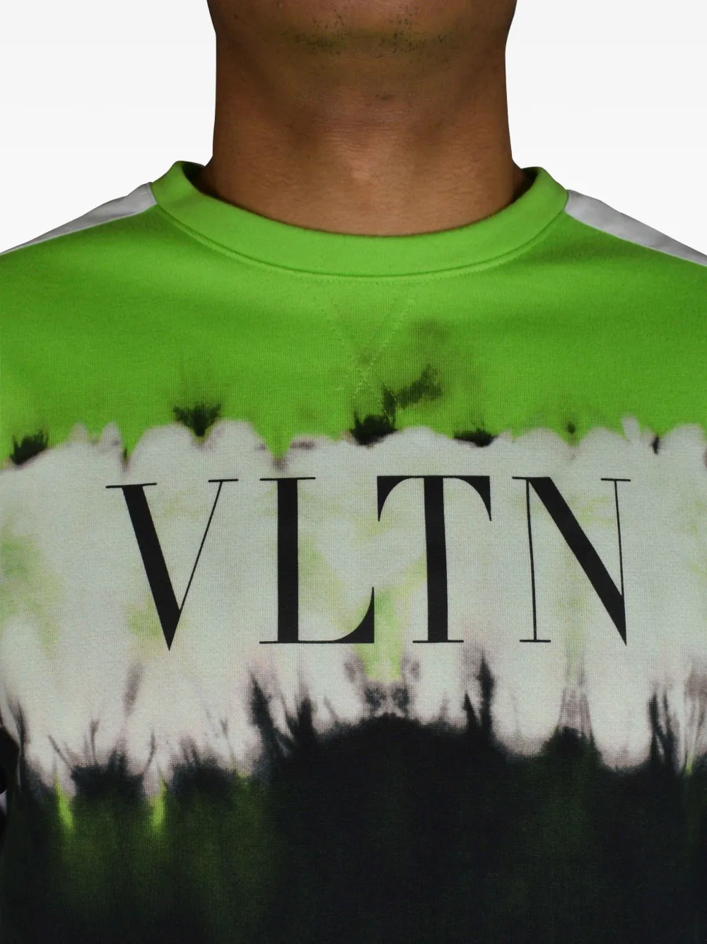 Valentino Garavani VLTN trui met tie-dye print Zwart