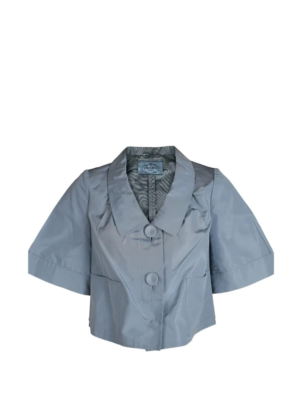 Prada Buttoned Pockets Top In Blue