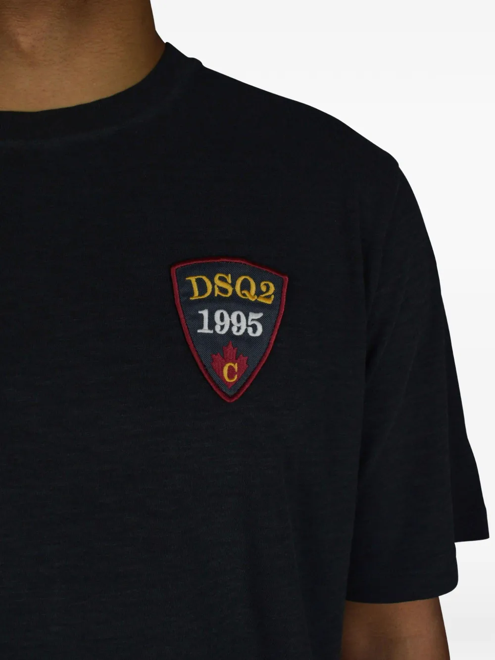 Dsquared2 Charcoal Grey Oversized T-shirt In Black