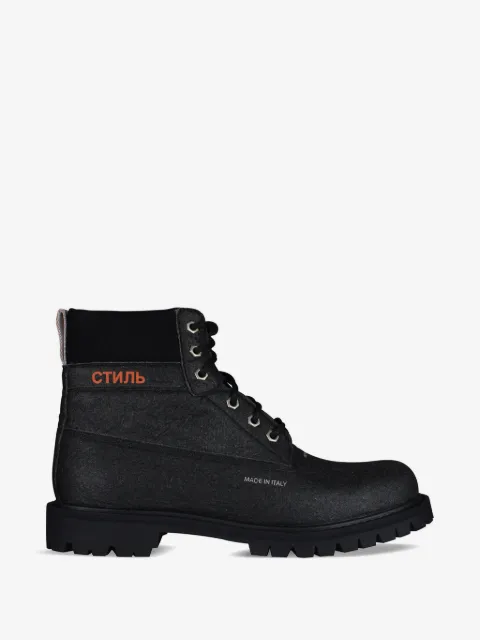 Heron Preston logo-embroidered boots
