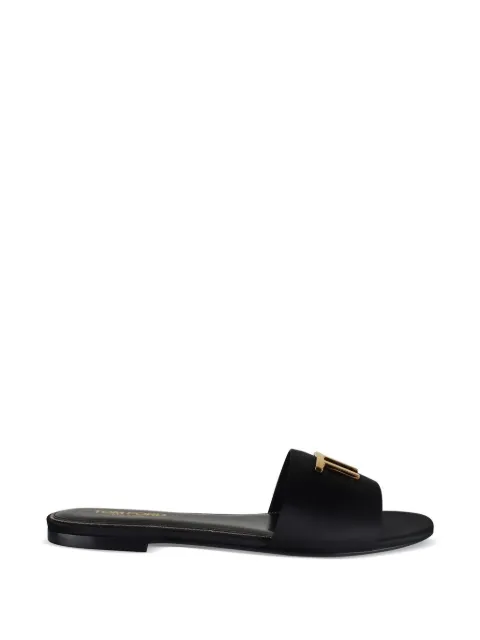 TOM FORD embossed-logo leather sandals