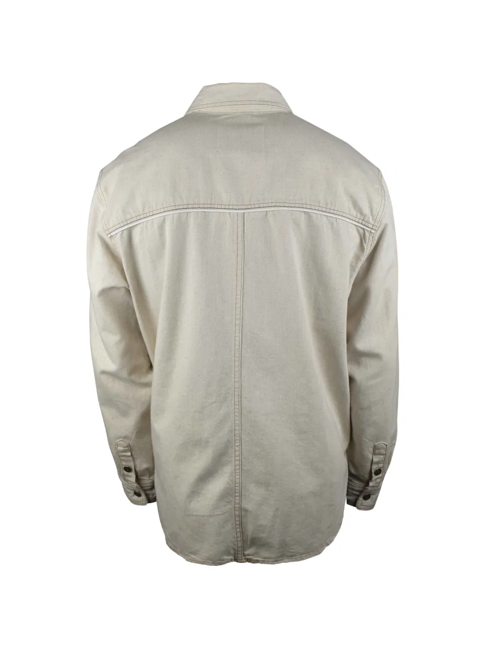 MARANT Denim jack met zichtbare naden Beige