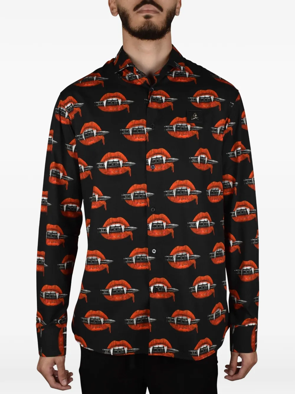 Philipp Plein Overhemd met print Zwart