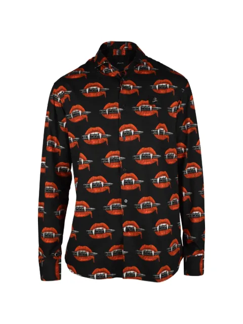 Philipp Plein toothy print patch shirt