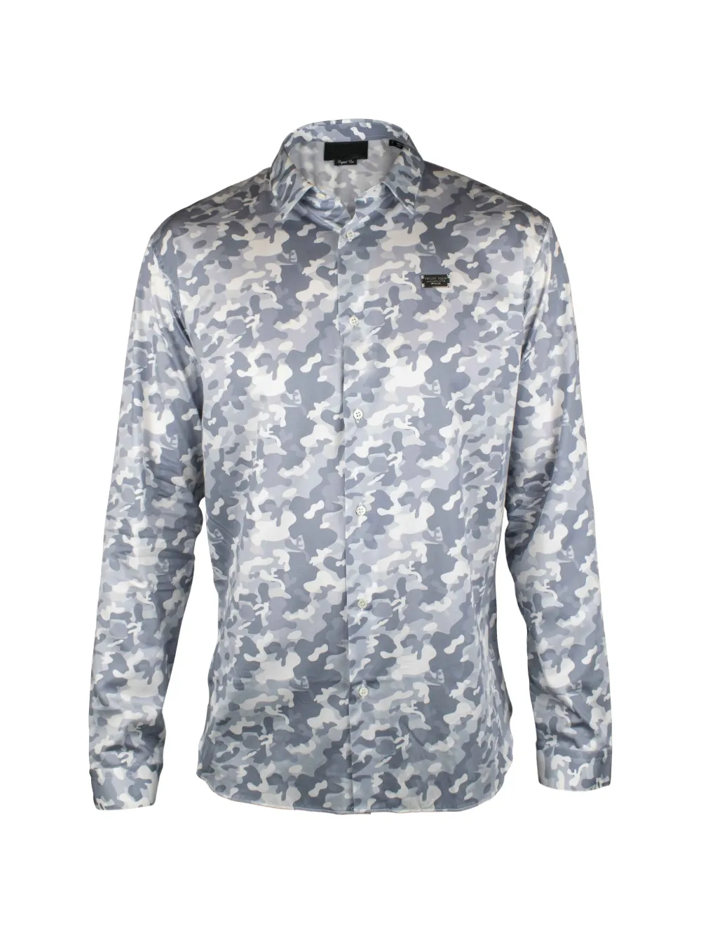 Philipp Plein Hemd mit Logo-Schild - Grau
