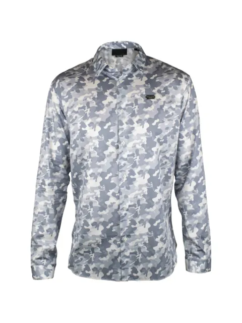 Philipp Plein camisa con placa del logo