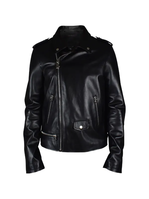Philipp Plein レザー ライダースジャケット | ブラック | FARFETCH JP