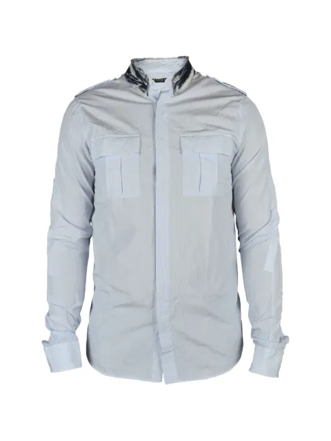 Balmain camisa de mezclilla con cuello