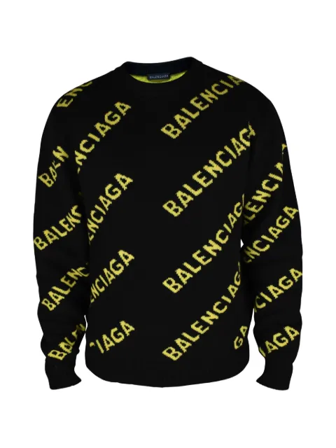 Balenciaga suéter tejido con logo