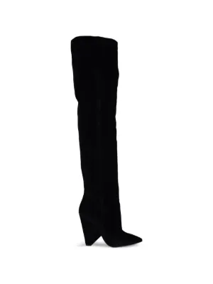 Saint Laurent 76 Pointed Boots | Black | FARFETCH