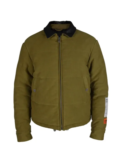 Heron Preston quilted contrast-collar jacket