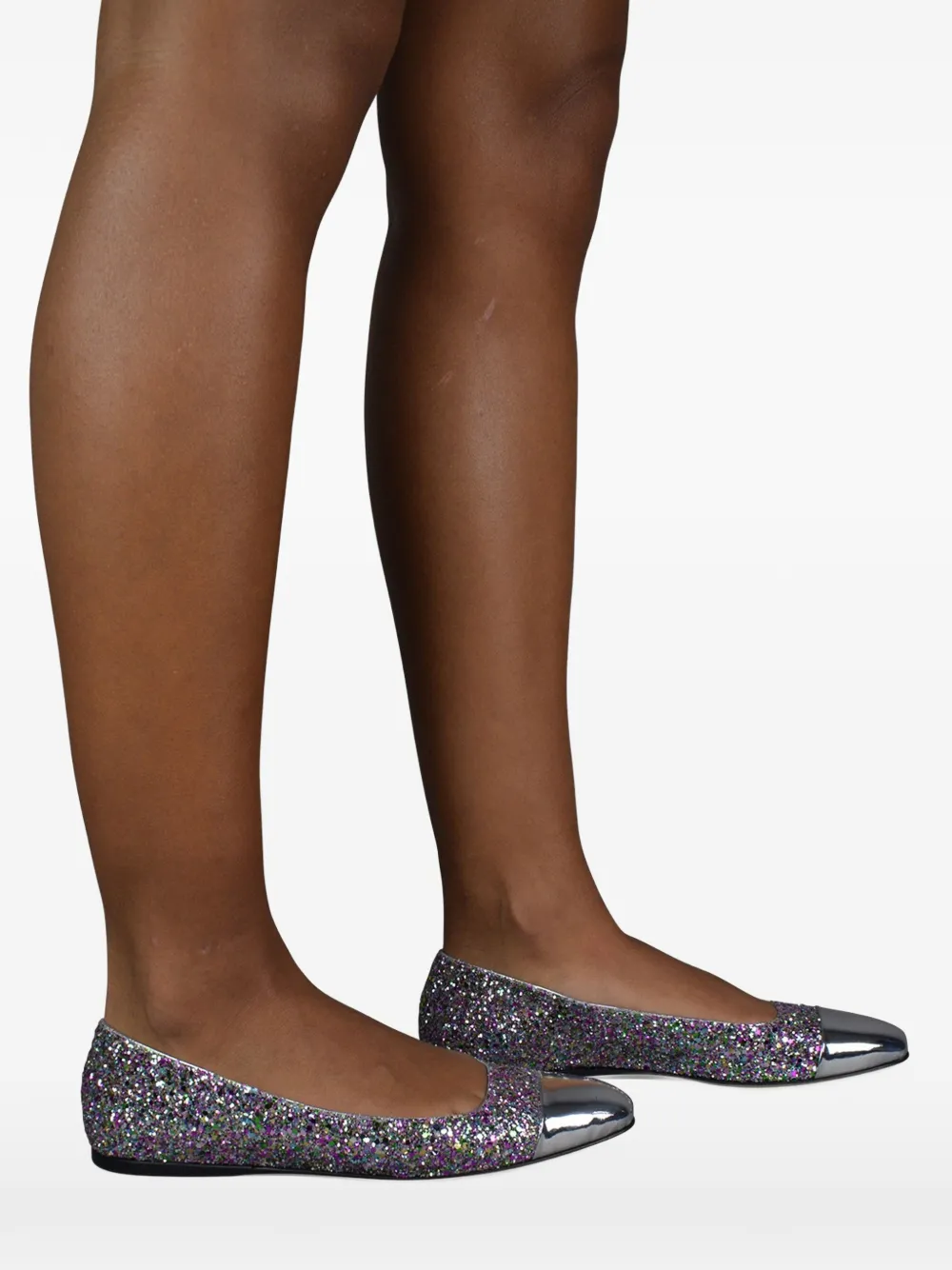 Jimmy Choo Watson sequin-embellished ballet flats Paars