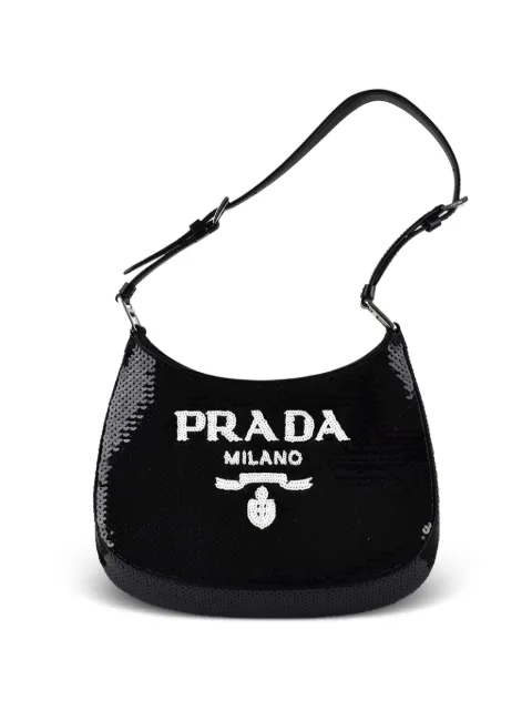 Prada sequin logo tote bag