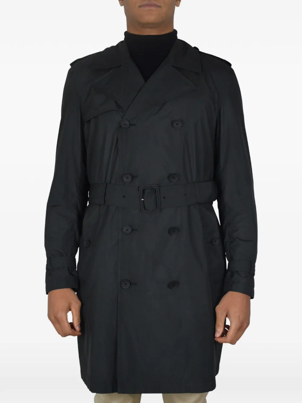 Valentino Garavani Trenchcoat met ceintuur en knoopsluiting Zwart