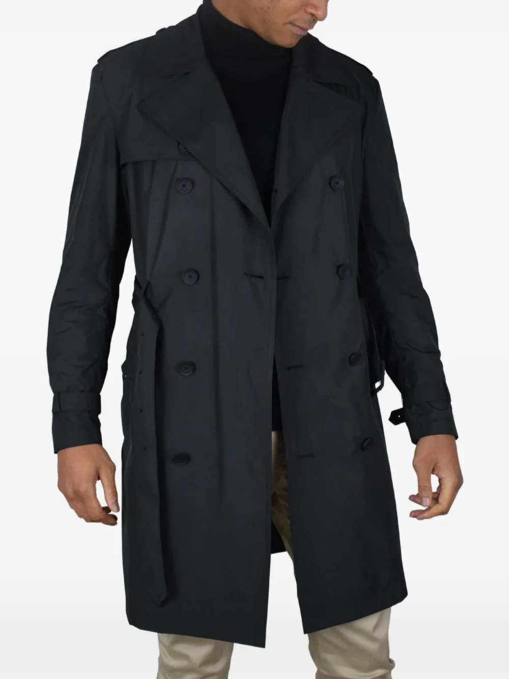 Valentino Garavani Trenchcoat met ceintuur en knoopsluiting Zwart