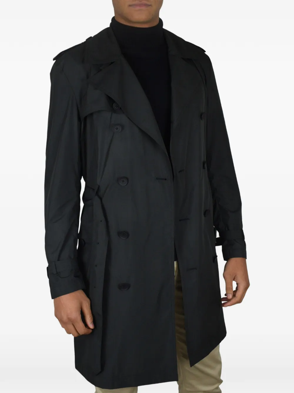 Valentino Garavani Trenchcoat met ceintuur en knoopsluiting Zwart