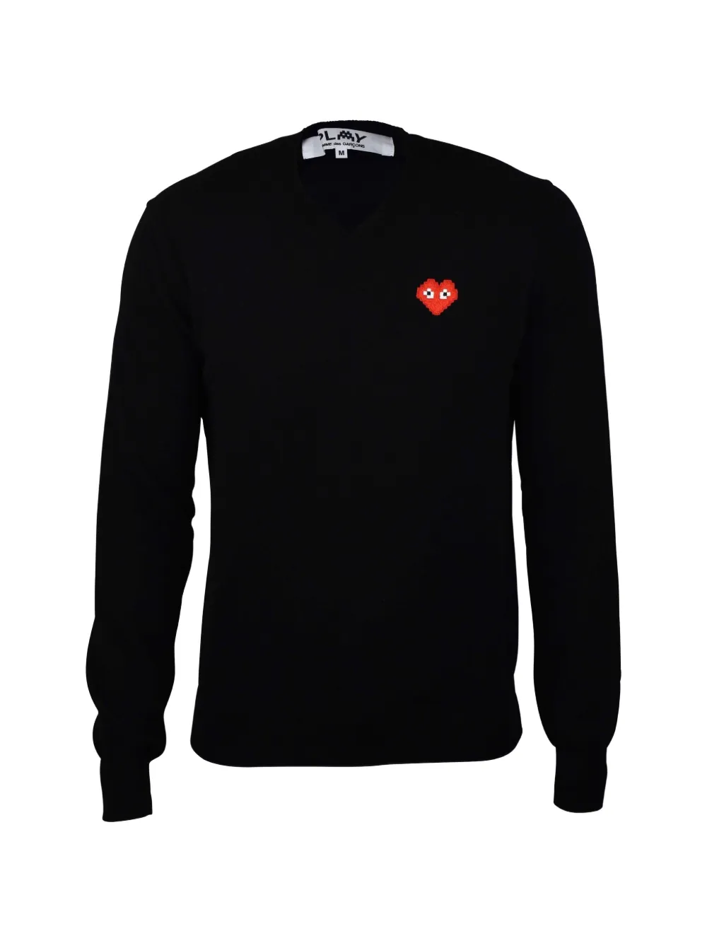 Comme Des Garçons Play Pullover mit V-Ausschnitt - Schwarz
