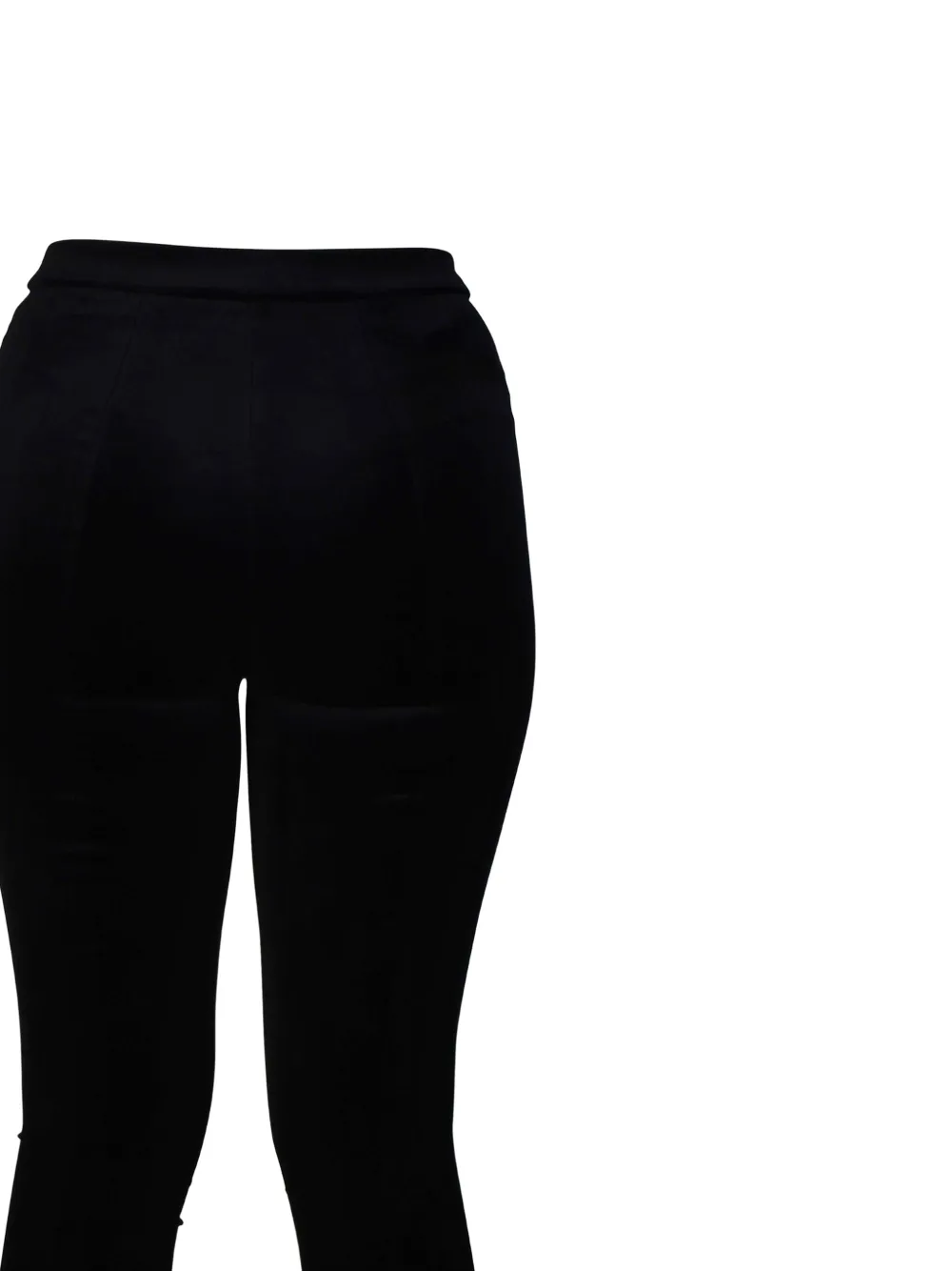 Saint Laurent Broek met fluwelen-effect Zwart