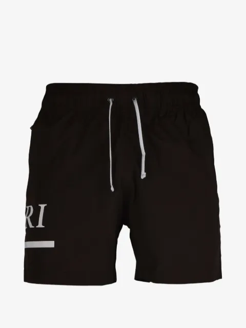 AMIRI logo elastic swim shorts