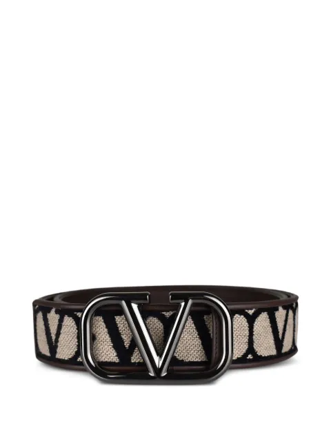 Valentino Garavani monogram vlogo canvas belt