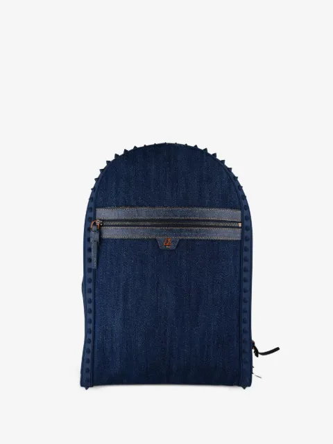 Christian Louboutin studded detail denim backpack